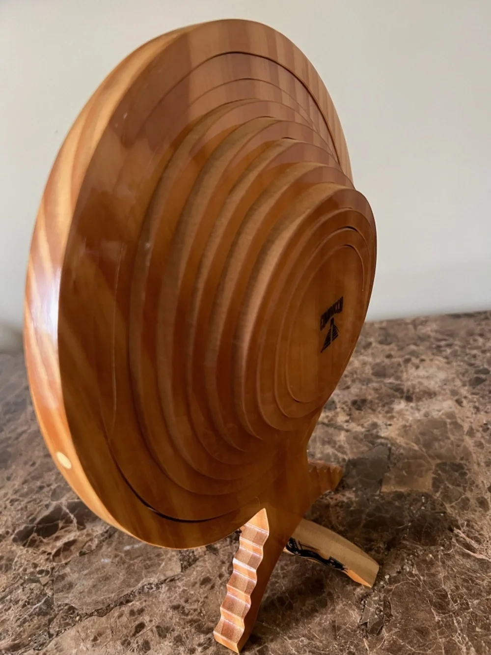 Equinoccio Aztec Solid Wood Collapsible Calendar Bowl